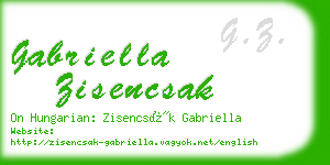 gabriella zisencsak business card
